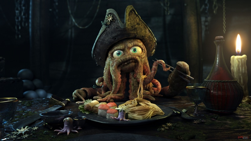 sculpture, 3D, caribbean, male likeness, Pirates of the Caribbean, focus on foreground, sushi, no people, representation, artwork, spirituality, human representation