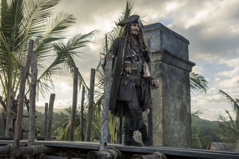 palm tree, real people, cloud - sky, plant, Jack Sparrow, young adult, Pirates Of The Caribbean: Dead Men Tell No Tales, one person, architecture, day