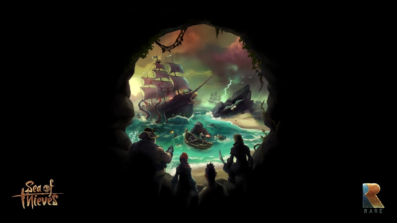 large group of people, adult, real people, Sea of Thieves, nature, game, sea, water, application, women, event, silhouette, crowd, group of people, 2K