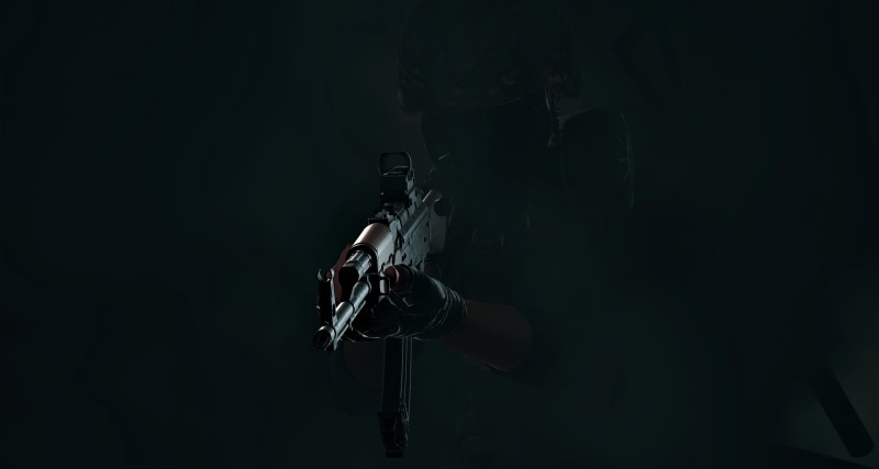 rifle, warning sign, holding, studio shot, 2K, pubg, one person, dark, aggression, protection, men, sign, hd, 4k, real people, risk, 2018 games, games