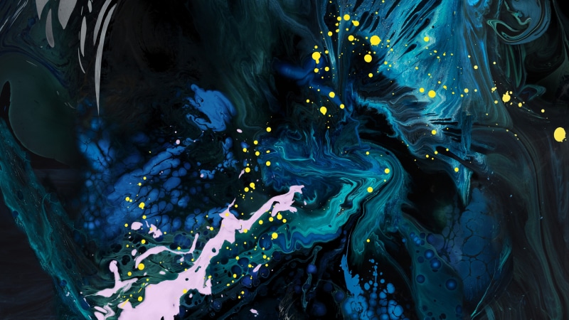iPad Pro 2018, abstract, 4K, colorful, 4K, dark