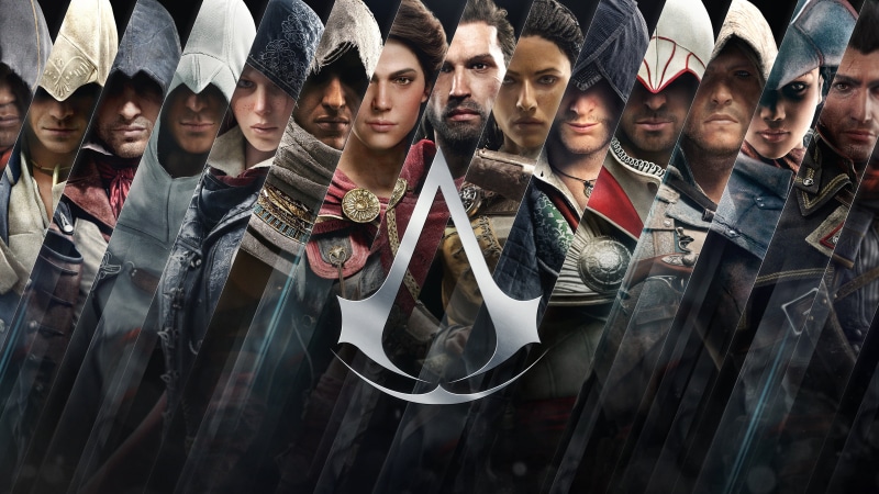 Jacob Frye, Assassins Creed, Bayek, Evie Frye, Aveline de Grandpré, Ezio Auditore da Firenze, Altaïr Ibn-LaAhad, Connor Kenway, Edward Kenway, Alexios