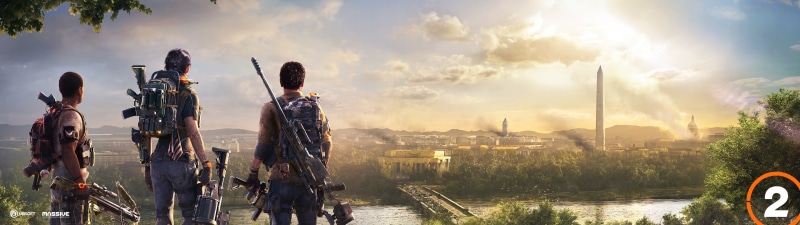 dual monitors, nature, young adult, standing, adult, leisure activity, sky, water, Tom Clancys The Division, video games, panoramic, built structure, 4K