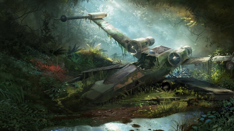 forest, nature, 1080P, tree, game, equipment, lake, no people, industry, technology, military, metal, science fiction, Star Wars, application