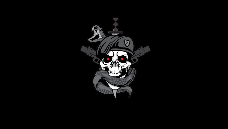 characters, no people, 720P, human Face, black Background, simple background, black, front view, digital, spooky, violence, Call of Duty, celebration