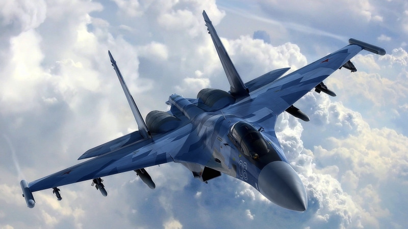 military aircraft, military, fighter, jet, vehicle, aircraft, gray, 1080P, Su-27