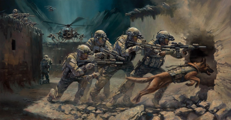 military, army, protection, helicopters, 1080P, adult, teamwork, alertness, assault rifle, weapon, uniform, war, army soldier, fighting, illustration
