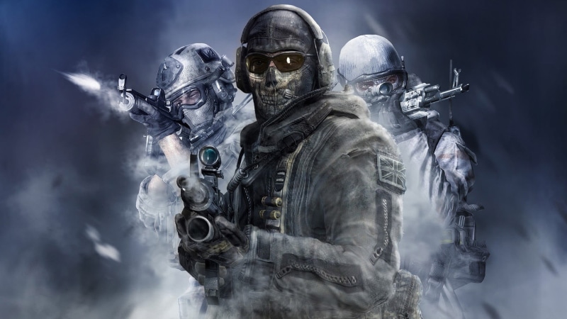 video games, waist up, art and craft, Call of Duty 4: Modern Warfare, male likeness, uniform, adult, protection, sculpture, Call of Duty, weapon, nature