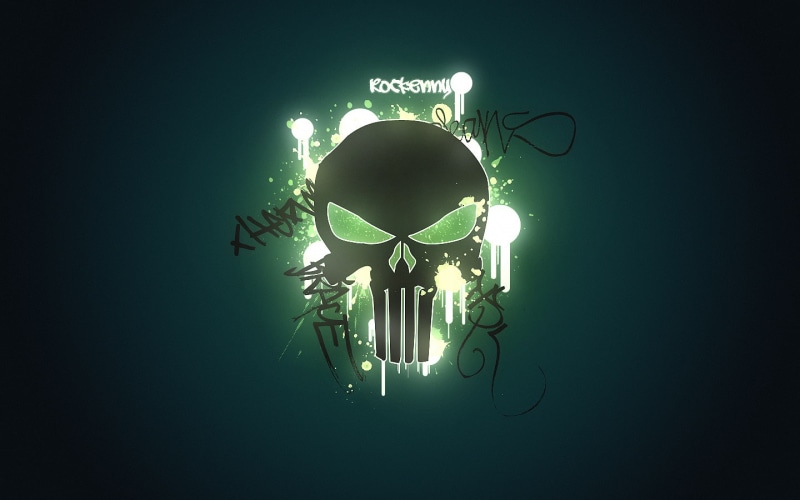 skull, hd, punisher, 720P, cartoon/comic