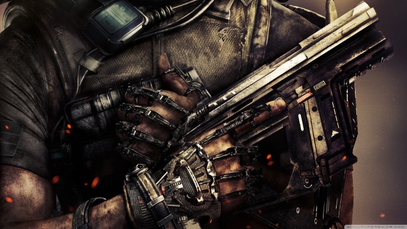 human hand, body Armor, digital, technology, human representation, Call of Duty, leather, black Color, Call of Duty: Advanced Warfare, security, indoors