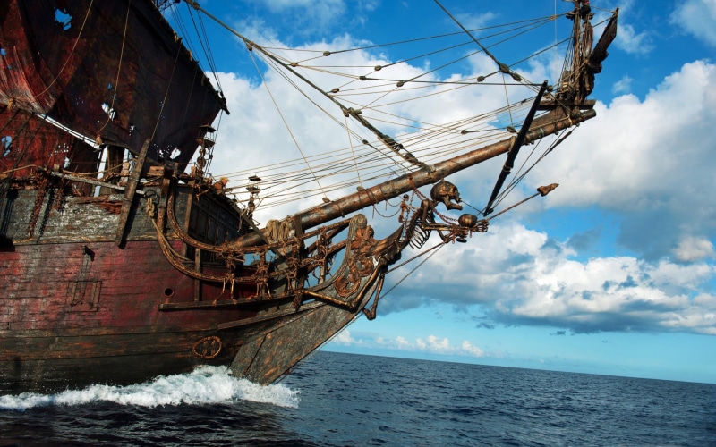 scenics - nature, sailboat, mode of transportation, pirates, nature, fishing industry, sailing, brown, ship, sky, transportation, horizon over water, sea