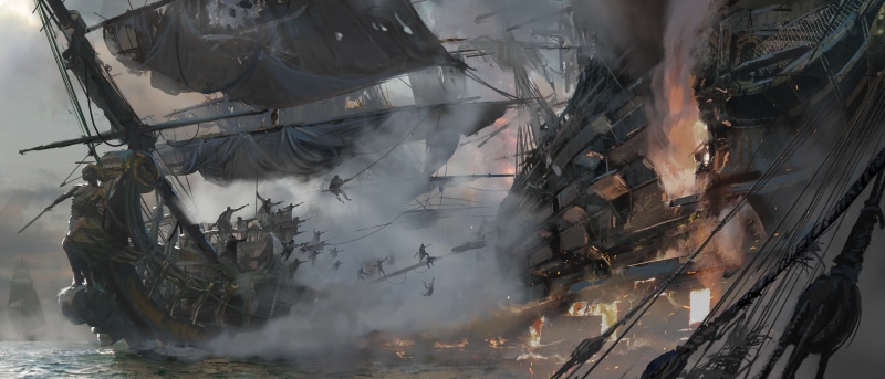 ship, pirate ship, pirate, fight, 4K, war, Skull and Bones, kaizoku, game