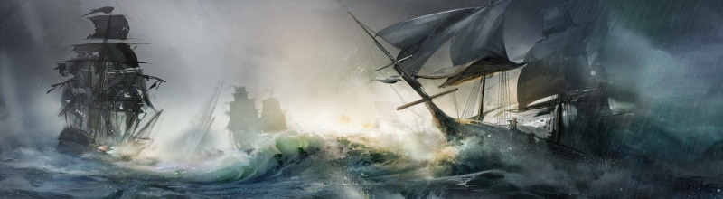 wet, iii, steam, architecture, water, motion, galleon, chaos, assassin, outdoors, heat - temperature, creed, Assassins Creed, concept art, 4K, day, digital