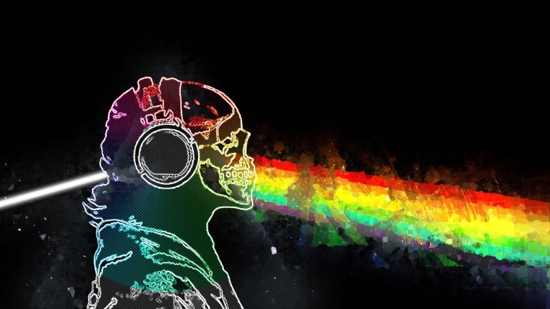 skull, skull and bones, pink floyd, 1080P, rainbow, floyd, pink, prisma, music, bones