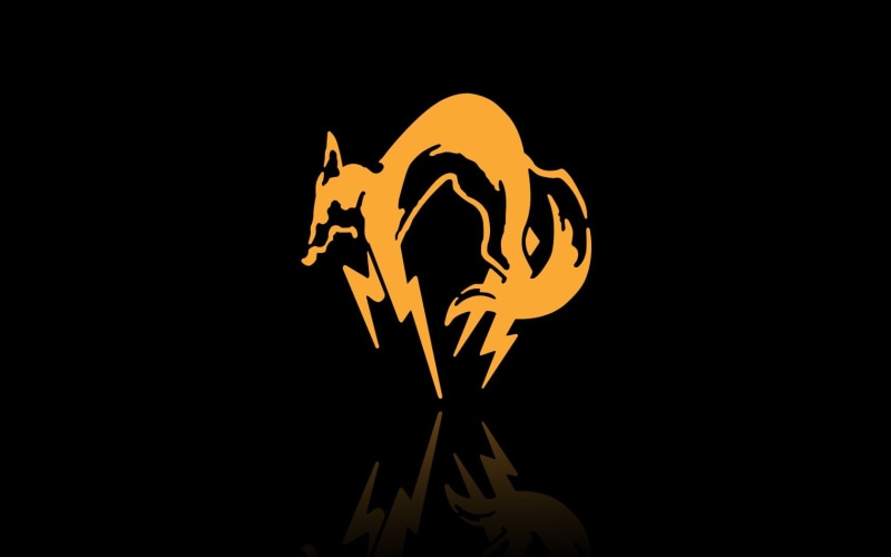 yellow, 720P, sky, low angle view, glowing, night, Metal Gear Solid, art and craft, rising, FOXHOUND, illuminated, metal, representation, nature, fox