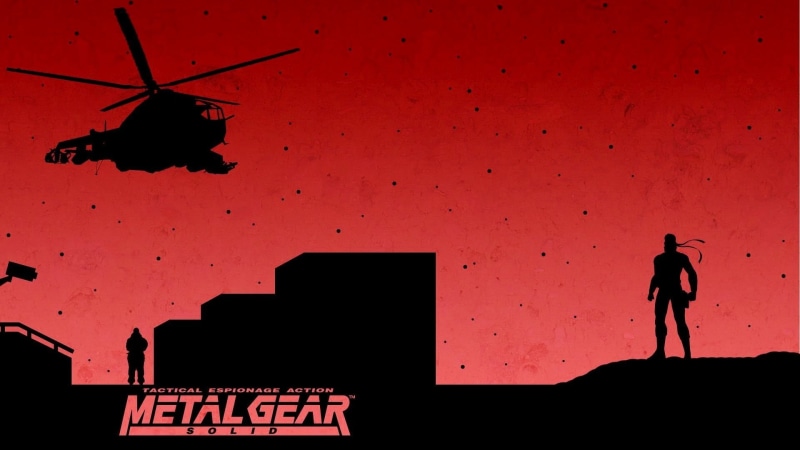 military, Metal Gear Solid , game, silhouette, video games, two people, holding, unrecognizable person, warning sign, people, nature, outdoors, government