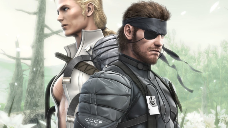 leather jacket, Big Boss, fashion, portrait, sunglasses, two people, clothing, young men, Metal Gear Solid, women, characters, metal, leather, Metal Gear Solid 3: Snake Eater