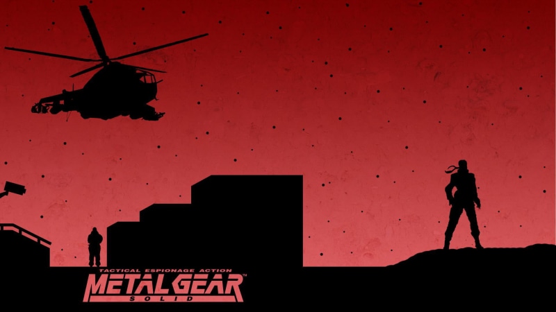warning sign, sky, gun, military, weapon, helicopter, sign, gear, government, Metal Gear Solid, standing, people, outdoors, nature, solid, 1080P, communication