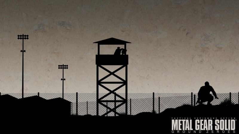 sky, leisure activity, silhouette, solid, nature, gear, built structure, lookout tower, architecture, 1080P, video games, Metal Gear Solid, metal, real people