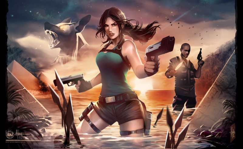 Survivor, lara, 2K, LaraCroft, lifestyles, water, digital composite, croft, hairstyle, leisure activity, young adult, digital, clothing, osiris, real people