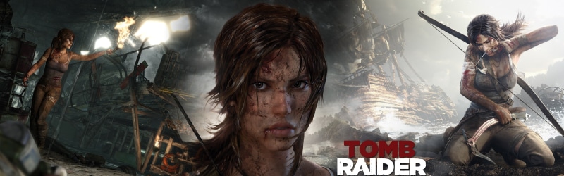 games, croft, dual screen, hd, Tomb Raider, raider, lara, 4K, x, video, multiscreen, screen, dual, art, tomb