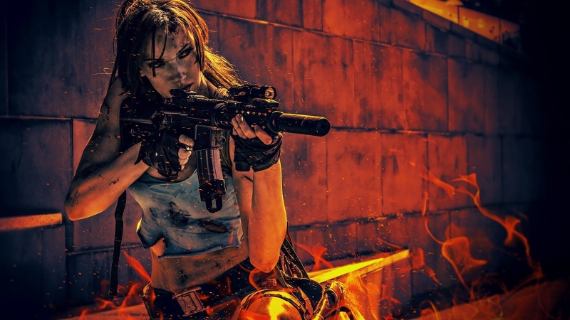 raider, Guns, Video Games, 720P, lara, m, video, hd, Cosplay, croft, lara croft, women, jenn, finaldi, games, tomb, Tomb Raider, art