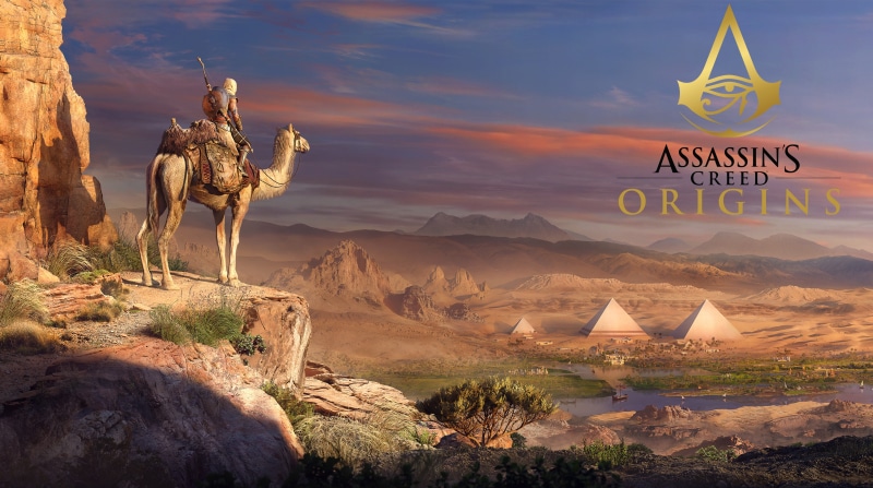 Landscape, nature, communication, Riding, environment, Games, no people, 2017, scenics - nature, non-urban scene, s, Assassins Creed, text, AssassinsCreed