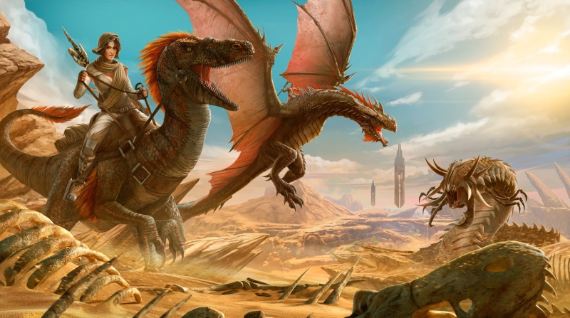 group of people, nature, videogame, man, statue, 8K, survival, real people, Prehistoric, sky, Dragons, cloud - sky, riding, clothing, Digital, ark, group of animals