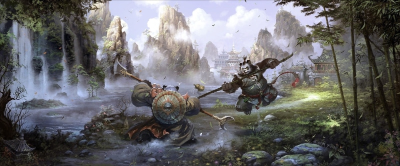 mists, fantasy, panda, pandaria, bears, world of warcraft: mists of pandaria, hd, games, world, warcraft, video, art, 2K, fantasy art, panda bears, Chinese