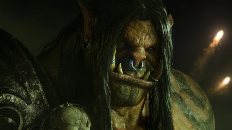 water, grommash, nature, Video Games, art, orc, 1080P, games, long, 1920x1080 px, world of warcraft, rings, Grommash Hellscream, Nose Rings, px, nose