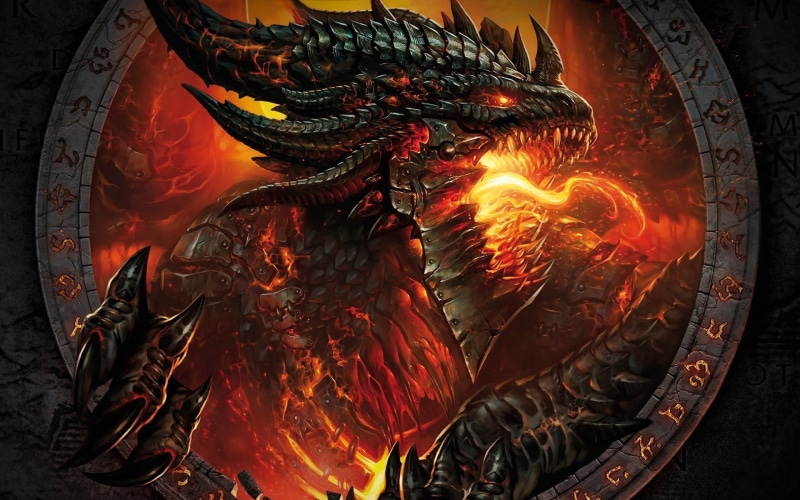Video Games, cg, d, deathwing, dragons, 1080P, warc, horns, fire, games, art, hd, artwork, video, warcraft, fantasy, world, game, abstract