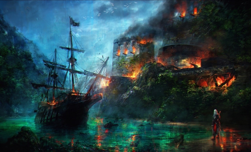 creed, sailboat, mode of transportation, sailing ship, accidents and disasters, black, transportation, sea, communication, shipwreck, Ship, ruined, nature