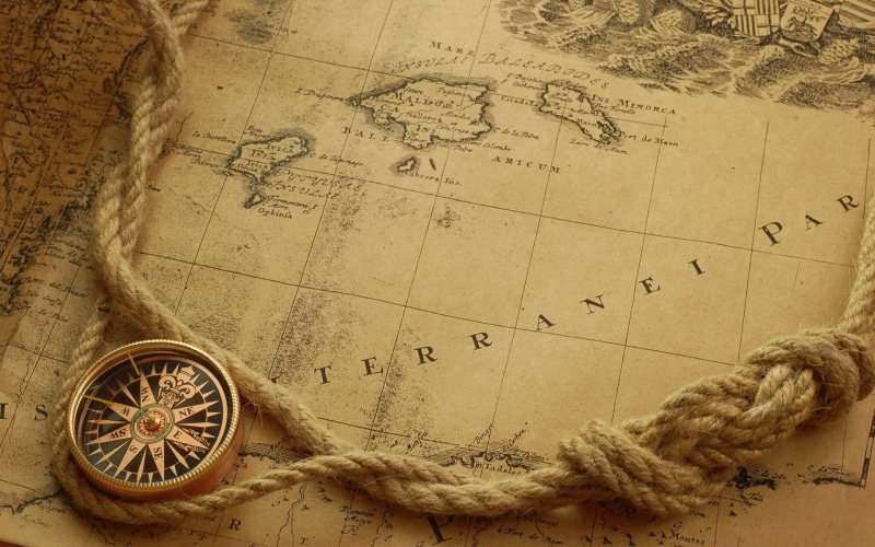 1080P, brown, still life, pattern, direction, retro styled, discovery, compass, navigational compass, map, ropes, document, antique, communication, old map