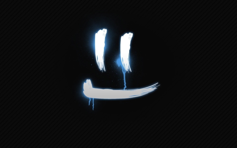 black color, dark, domestic room, emoji, no people, smiley, shape, artwork, simple, electric light, electricity, night, logo, illuminated, memes, monochrome