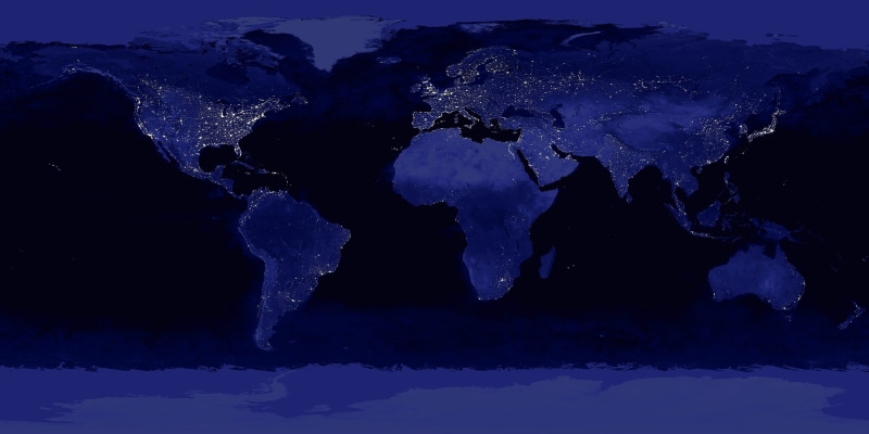 planet - space, global, world, water, night, planet, globe - man made object, view of the world, continents, population, map, sea, globe, outdoors, digital composite