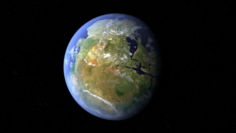 Mars, stars, the ocean, mainland, planet, surface, 1080P