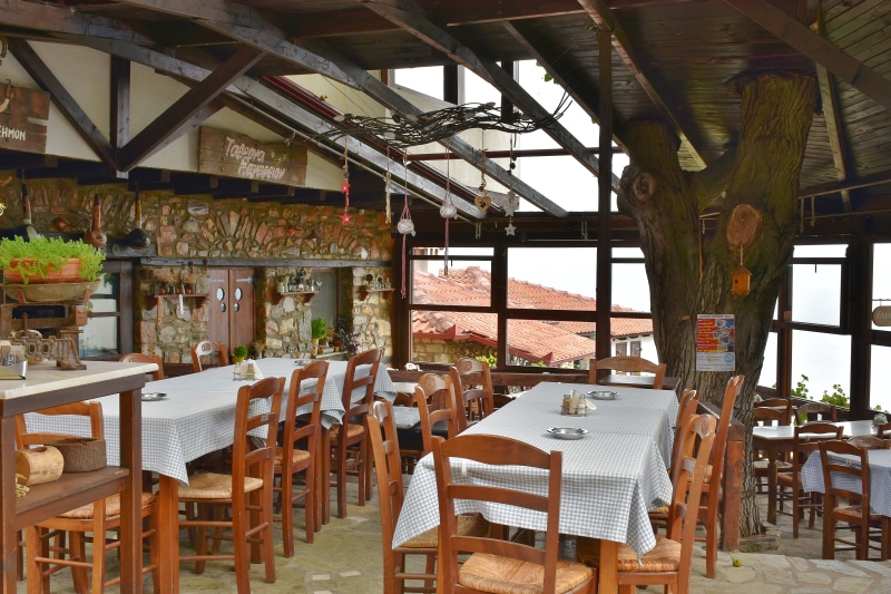 no people, business, chairs, mainland greece, hill, romantic, chair, tables, landscape, large group of objects, 5K, nature, furniture, absence, romance