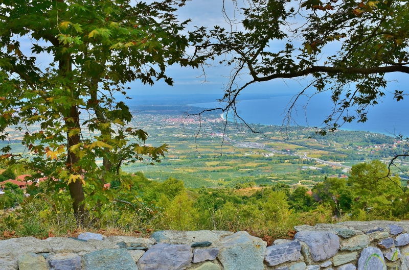 rock, idyllic, hill, tranquil scene, mainland greece, romance, trees, nei pori, romantic, nature, beach, platamonas, tourism, day, sea, green, growth, sky