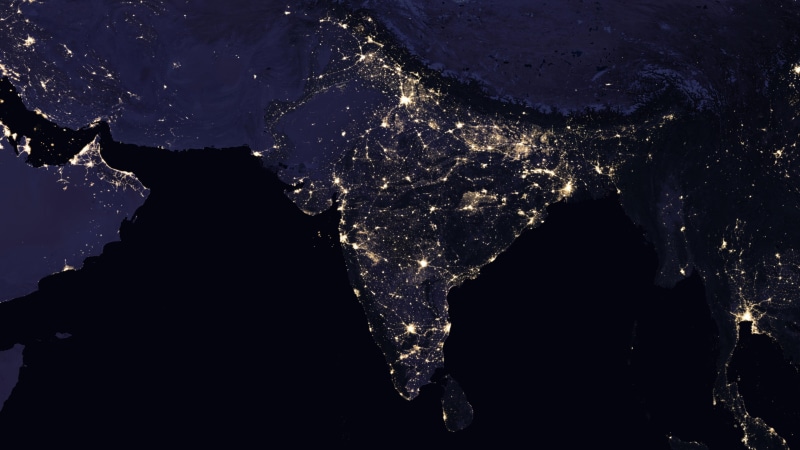 light, map, middle east, nepal, city lights, night, planet, 5K, asia, darkness, india, satellite imagery, nasa, earth