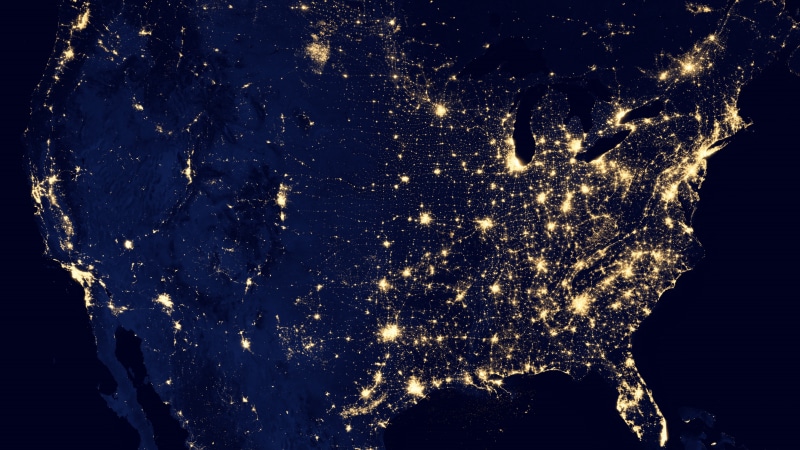 darkness, night lights, earth observatory, map, world, 5K, america, usa, satellite imagery, nasa, planet, united states, earth, city lights, night, space