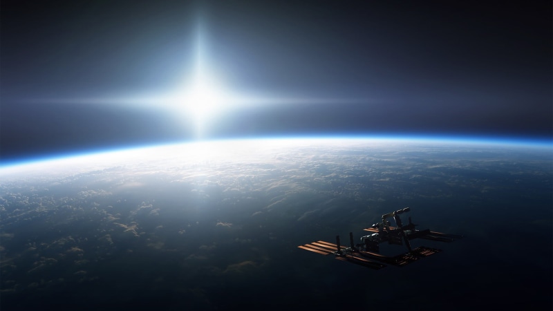 clouds, horizon, no people, environment, 1080P, universe, sky, science, Sun, futuristic, satellite, air vehicle, sunlight, planet - space, satellite view