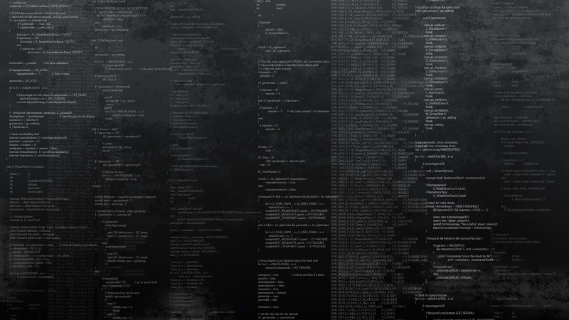 black, matrix, code, black and white, hacker, hd, 1080P