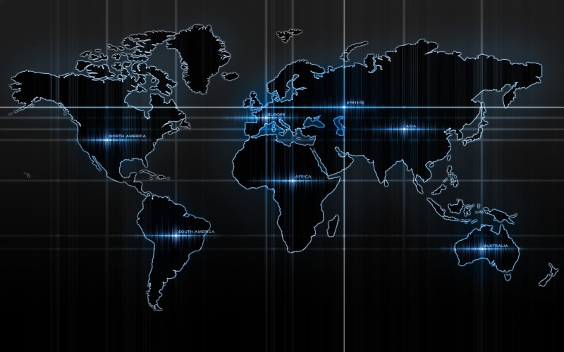 america, map, 1080P, blue, south, australia, world, north, black, asia