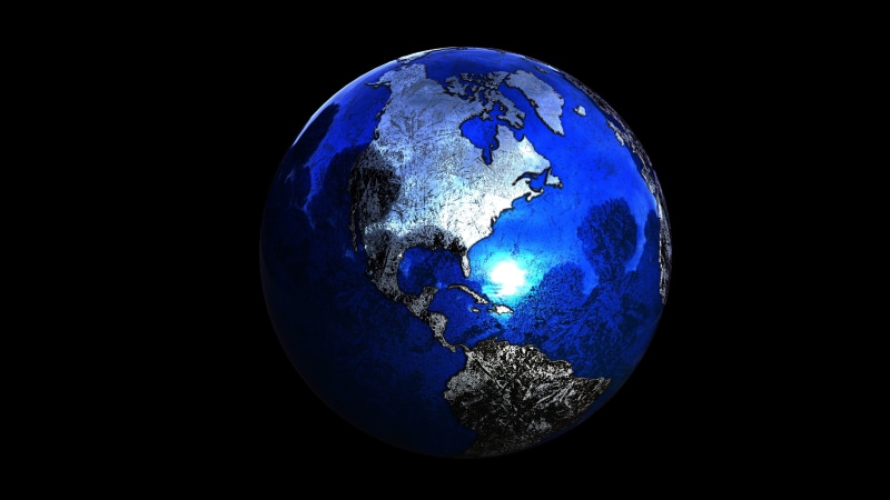 planet - space, globe - man made object, indoors, sea, map, space, digital, earth, europe, silver, geometric shape, environment, illustration, world, africa