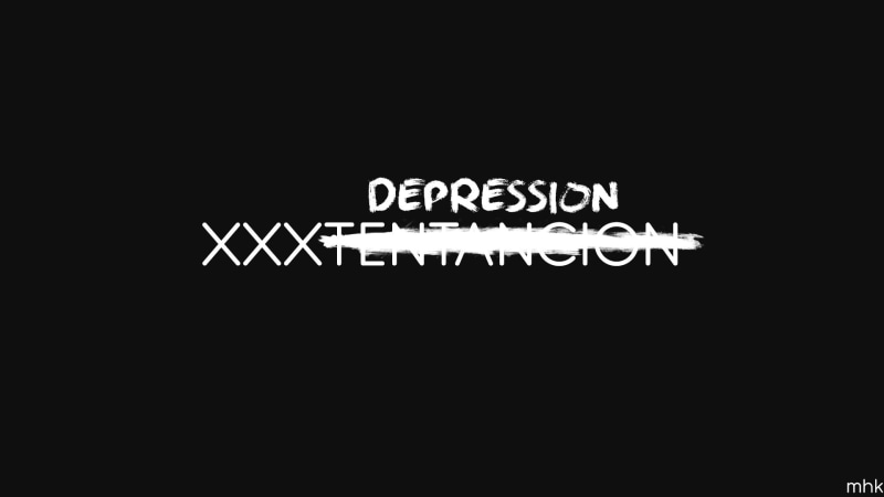 XXXTENTACION, sad, monochrome, black background, 1080P, black, depressing, white