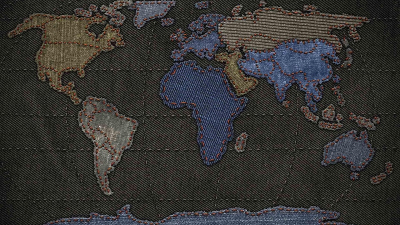 1080P, art, map, world, clothe, digital art, digital