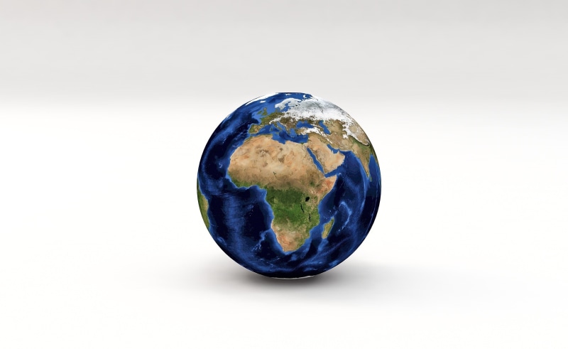 outdoors, worldglobe, design, space, no people, studio shot, cartography, Europe, physical geography, globe - man made object, 3D, green color, earthglobe