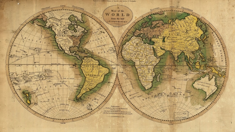 history, globe, world map, 4K, ancient history, world, map, vintage