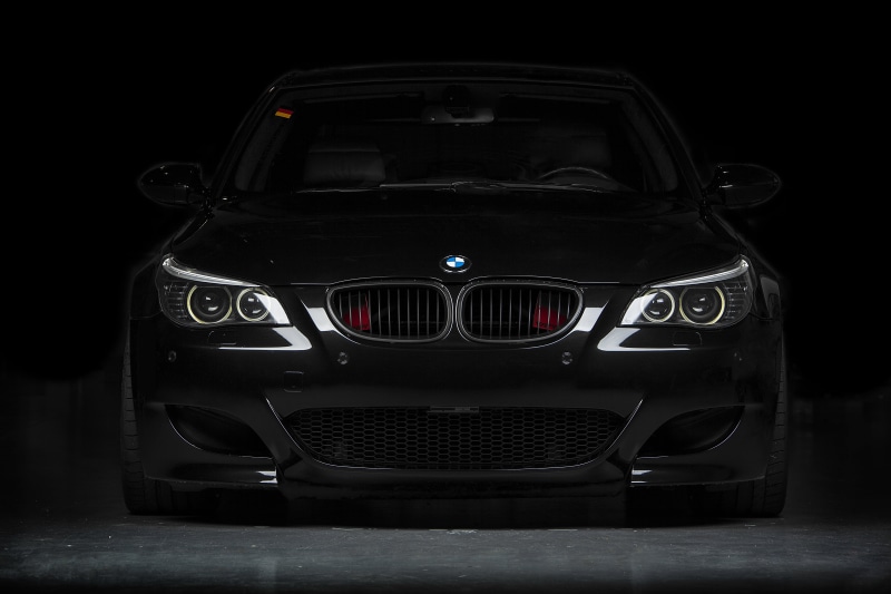 dark, elegance, headlight, e60, black Color, BMW, grille, new, studio shot, editorial, series, reflection, 5K, wheel, mode of transportation, land Vehicle