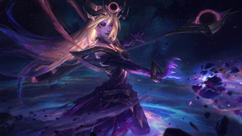 Cosmic Break, space, League of Legends, Riot Games, stars, 4K, universe, black holes, Lux (League of Legends), dark, planet